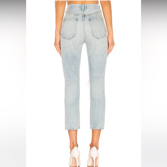 Agolde denim jeans Riley High Rise Straight Crop in Shatter / Revolve - Picture 9 of 9